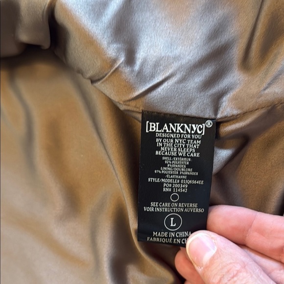 NWOT BLANK NYC Velour Brown Moto Jacket - Picture 8 of 10